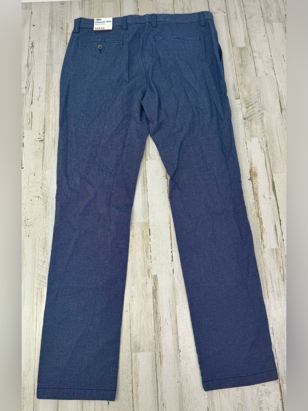 Old Navy Ultimate Slim Built-In Flex Chino Pants Mens 34x32 Blue Stretch Casual - Picture 9 of 11